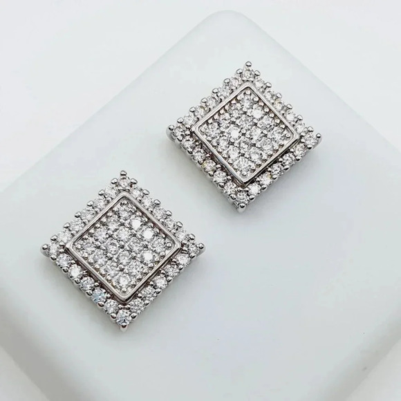 "925 Sterling Silver Plated CZ Earrings, EVBRS441 - Picture 6 of 10